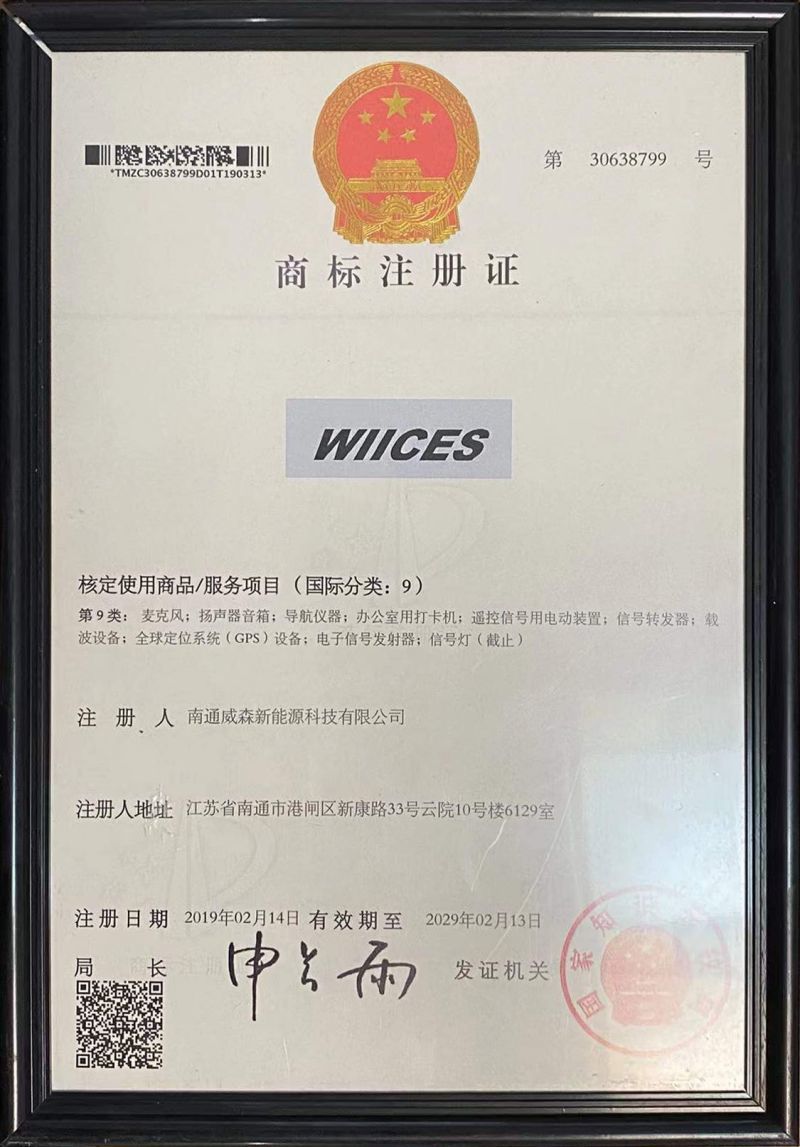 Trademark registration certificate Trademark registration certificate