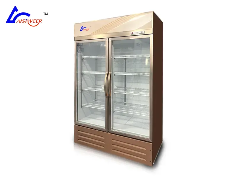 Double-door direct cooling cabinet freezer
