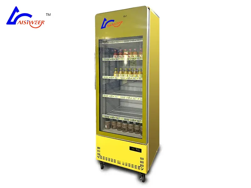Single door direct cooling beverage display cabinet freezer