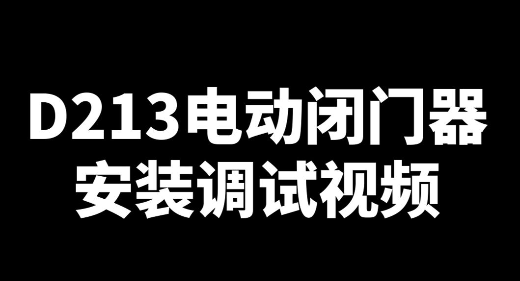 D213電動閉門器安裝調試視頻