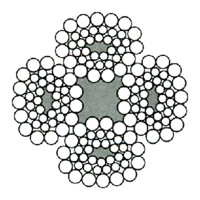 4股扇形股鋼絲繩
