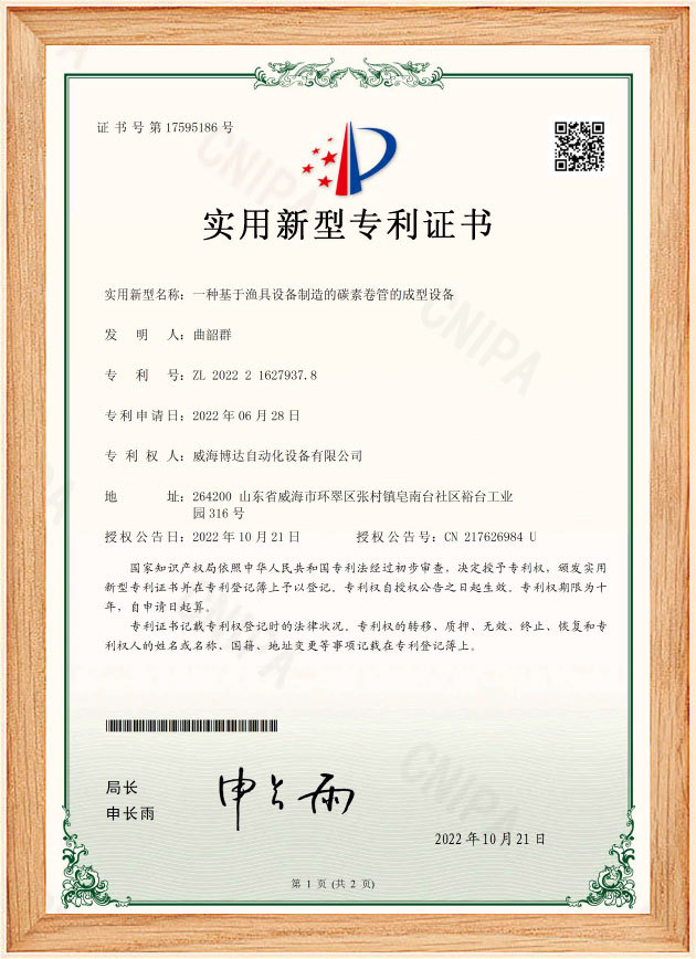 Patent Certificate Patent Certificate
