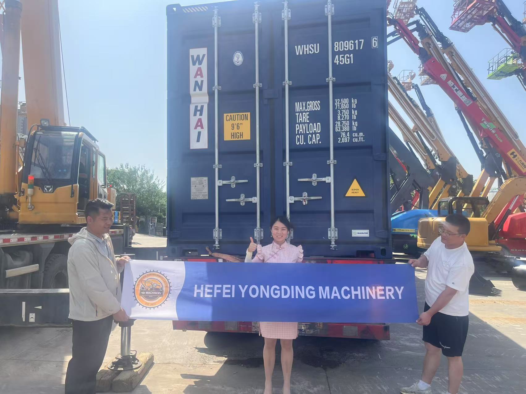 Our excavators ship to USA