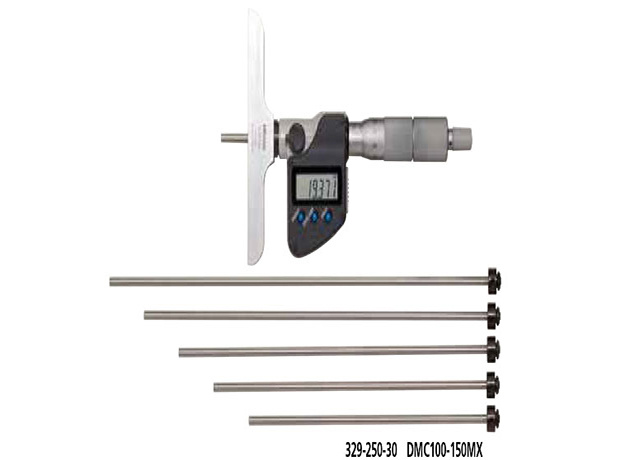 深度千分尺 329, 129 系列 — 可更換測桿型 DMC-MX · DMC