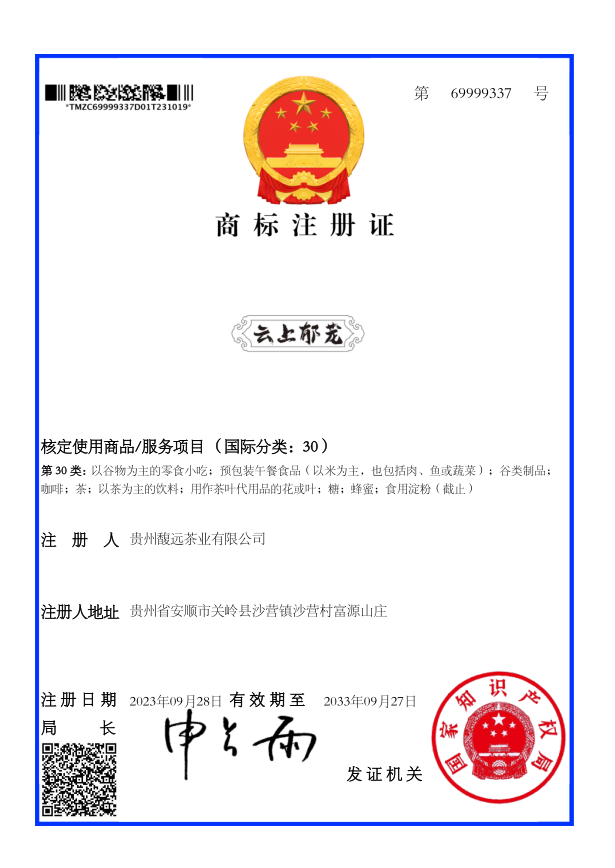 Trademark Registration Certificate Trademark Registration Certificate
