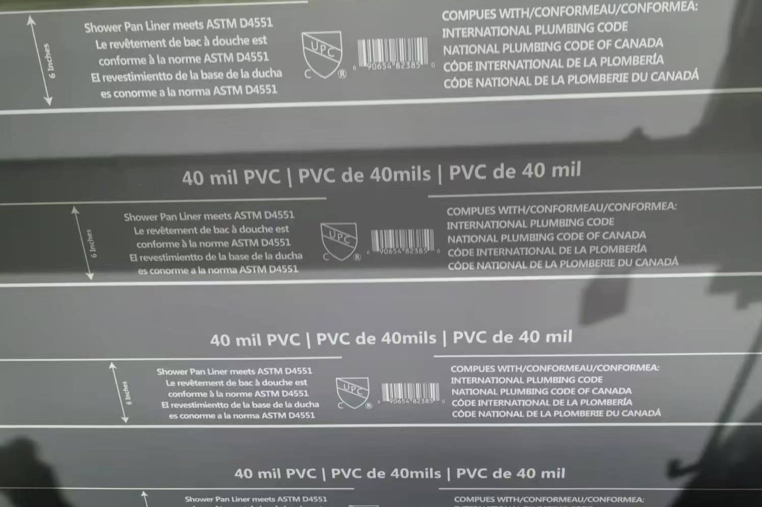 PVC-Duschwannen-Auskleidungsexporte nach Kanada