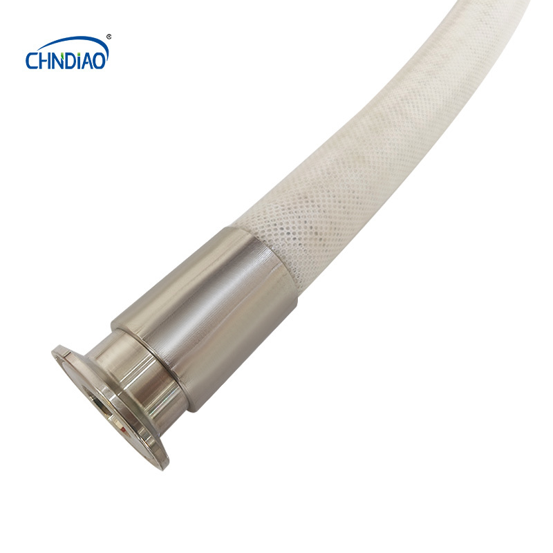 Manguera de silicona reforzada con alambre de acero trenzado curado de platino para cervecería