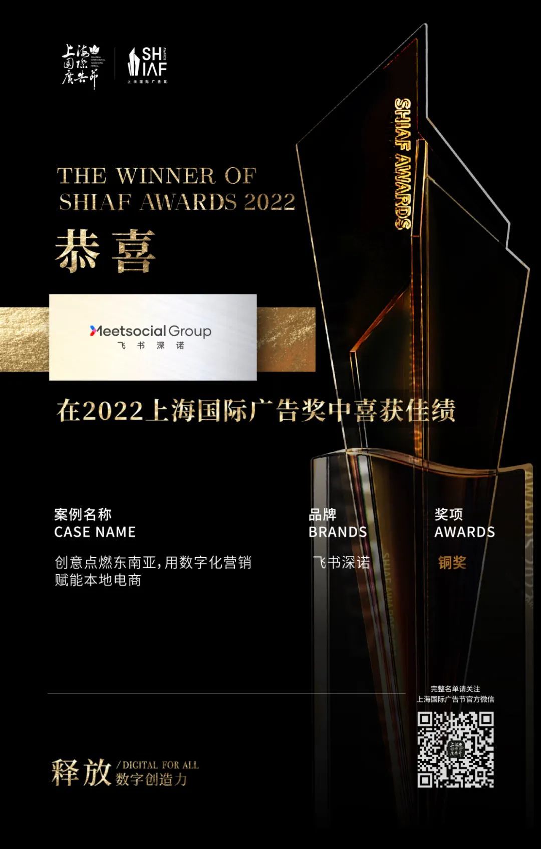 2022年上海国际广告节铜奖
