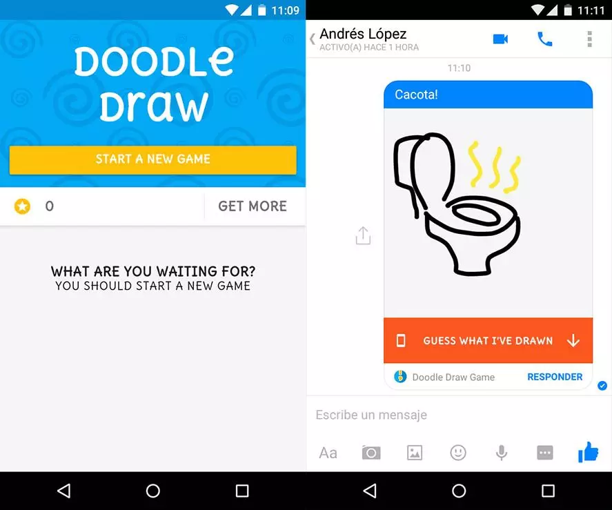 Doodle Draw游戲在Facebook Messenger即時(shí)聊天軟件中的應(yīng)用場景