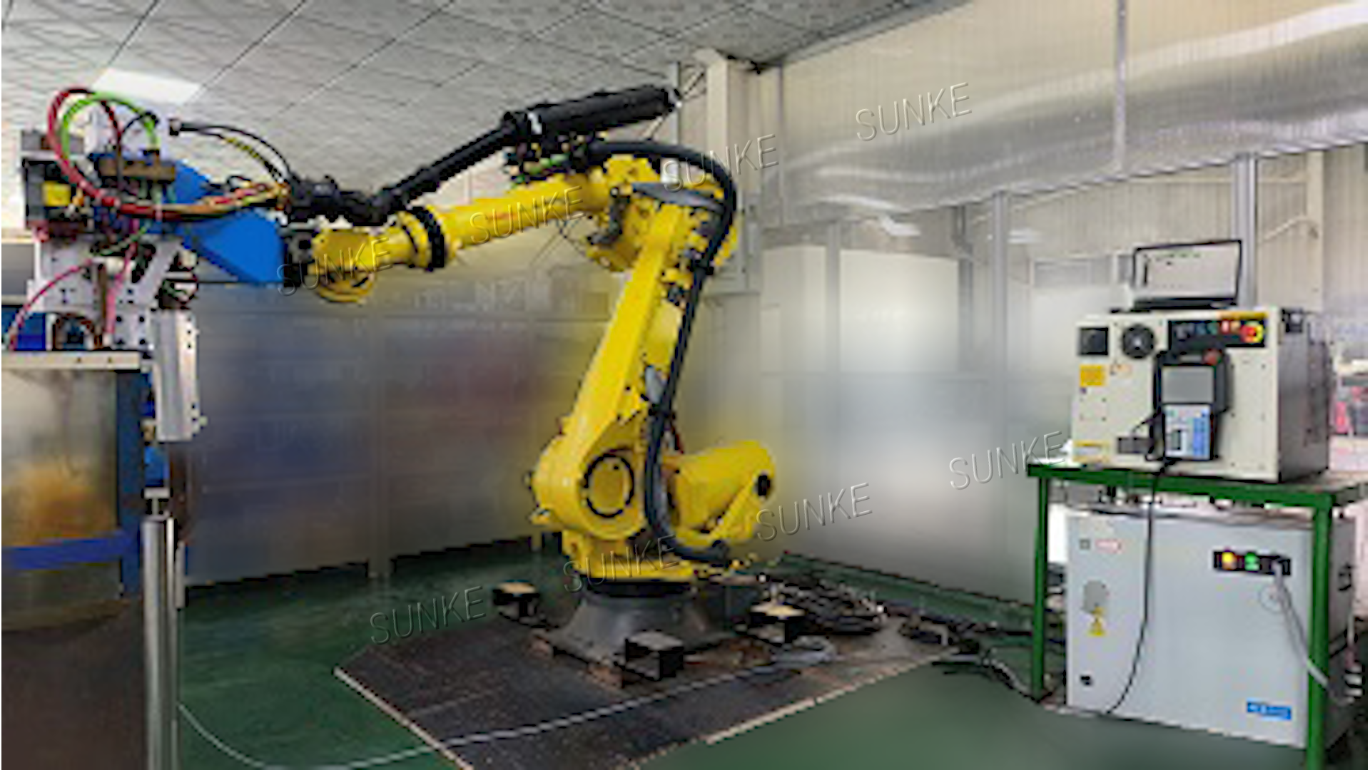 Robot spot welding test platform