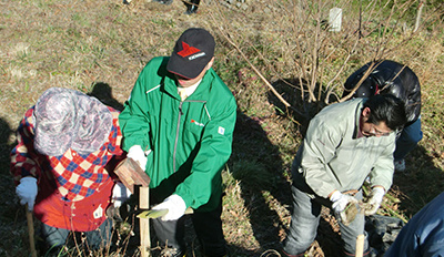 新城工厂积极支援地区植树活动