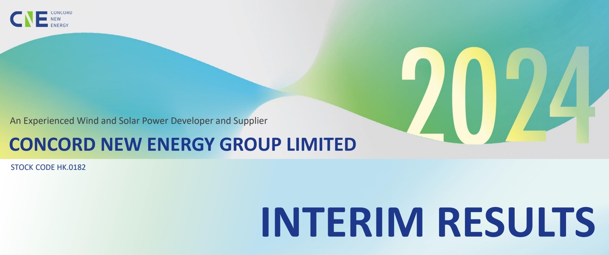 Concord New Energy Announces 2024 Interim Results: Basic Earnings per Share Increased by 7.0%, Steady Growth in Power Generation Revenue and Green Power Trading and Green Certificate Sales