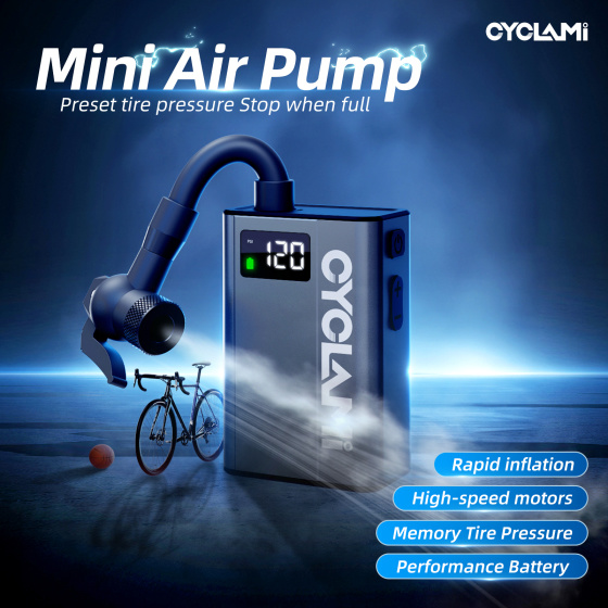 CYCLAMi E1-TEAM 携帯電動ポンプ+TPUチューブ2本 大澤 E1-TEAM Mini Electric Inflatable Pump-cyclami-Zhuhai KungFu
