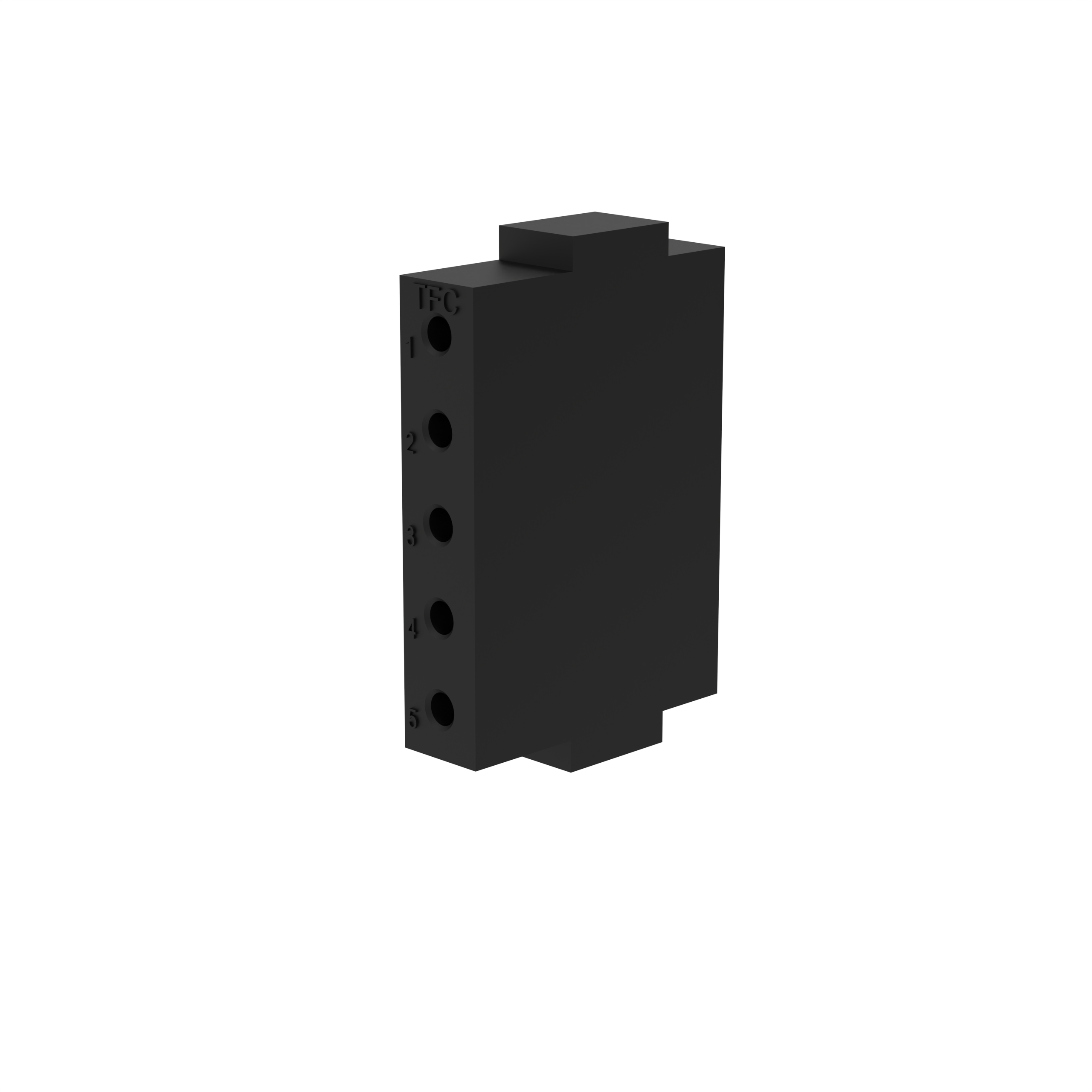 CMW-E1.5-5  W系列，插针/插孔模块，Ø1.5mm，可达19A，600V，5通道，6mm厚，TPE材质