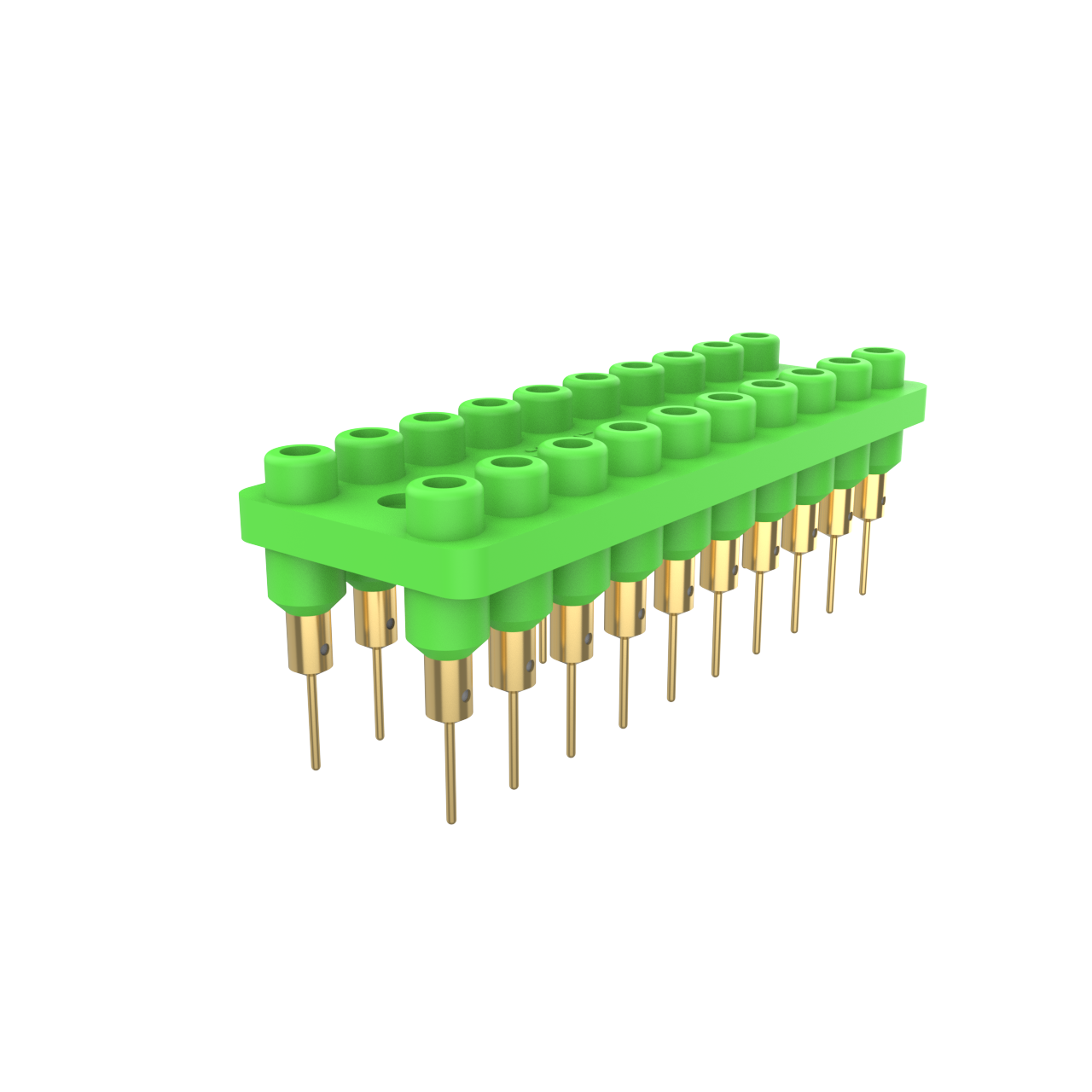 CMC170103-05 绿色，断连块20路插座，PCB款，间距12mm
