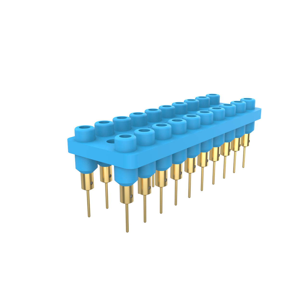 CMC170103-03 蓝色，断连块20路插座，PCB款，间距12mm