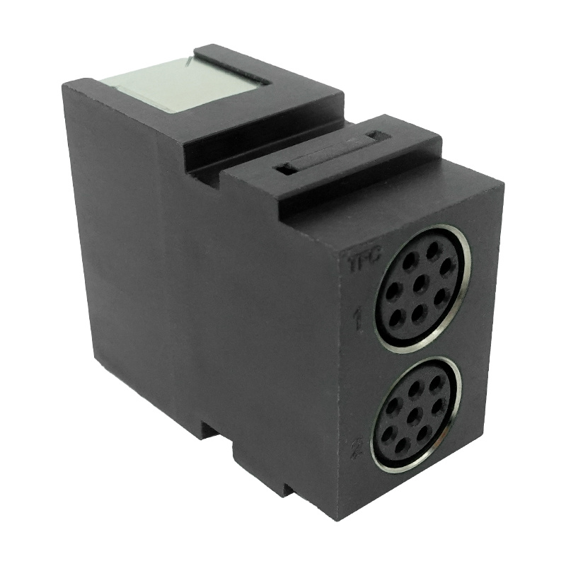 CMW-RJ45-B W系列，插座模组，1000Mbit用于以太网通讯(CAT5e)，2*8 通道，20mm厚，PA材质