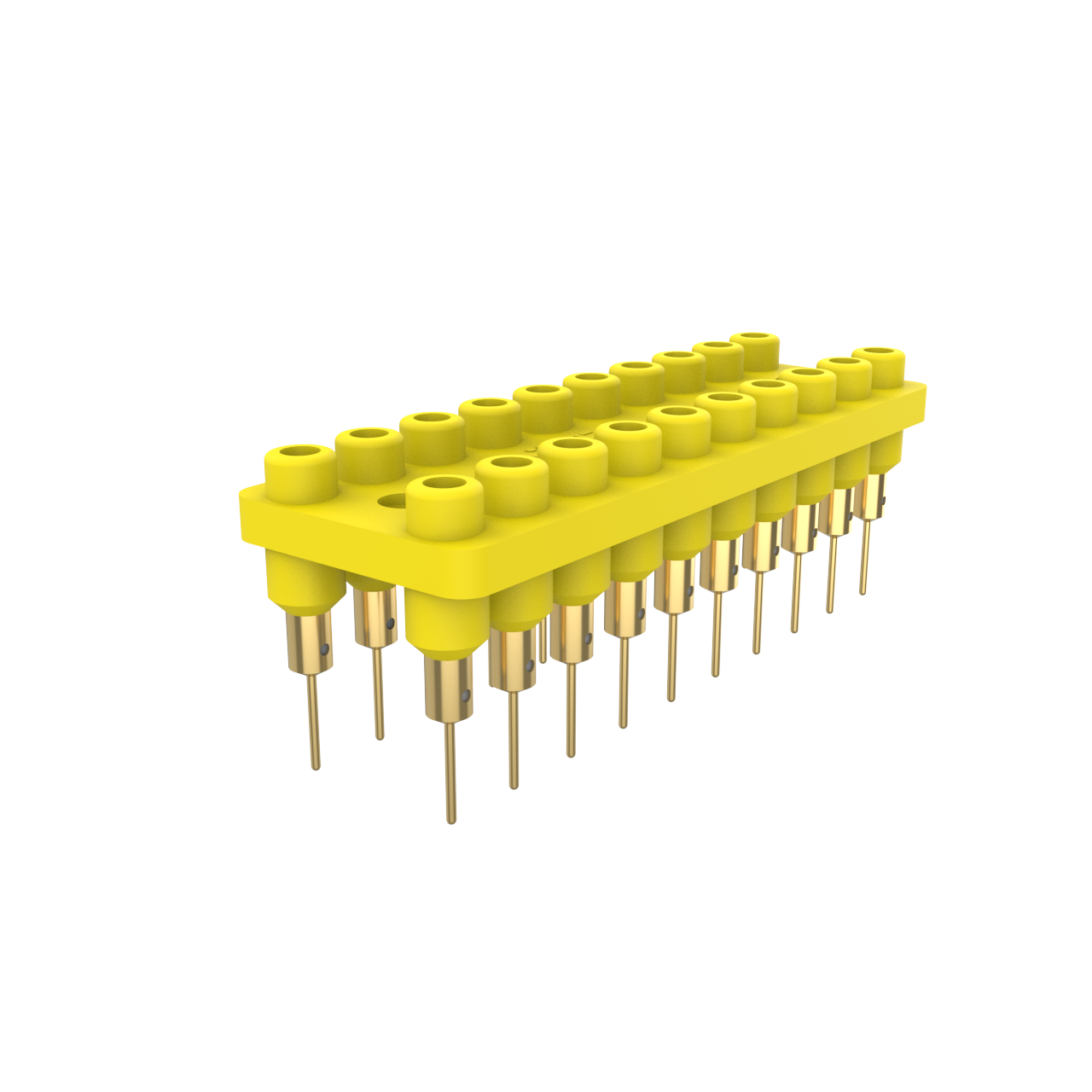 CMC170103-04 黄色，断连块20路插座，PCB款，间距12mm