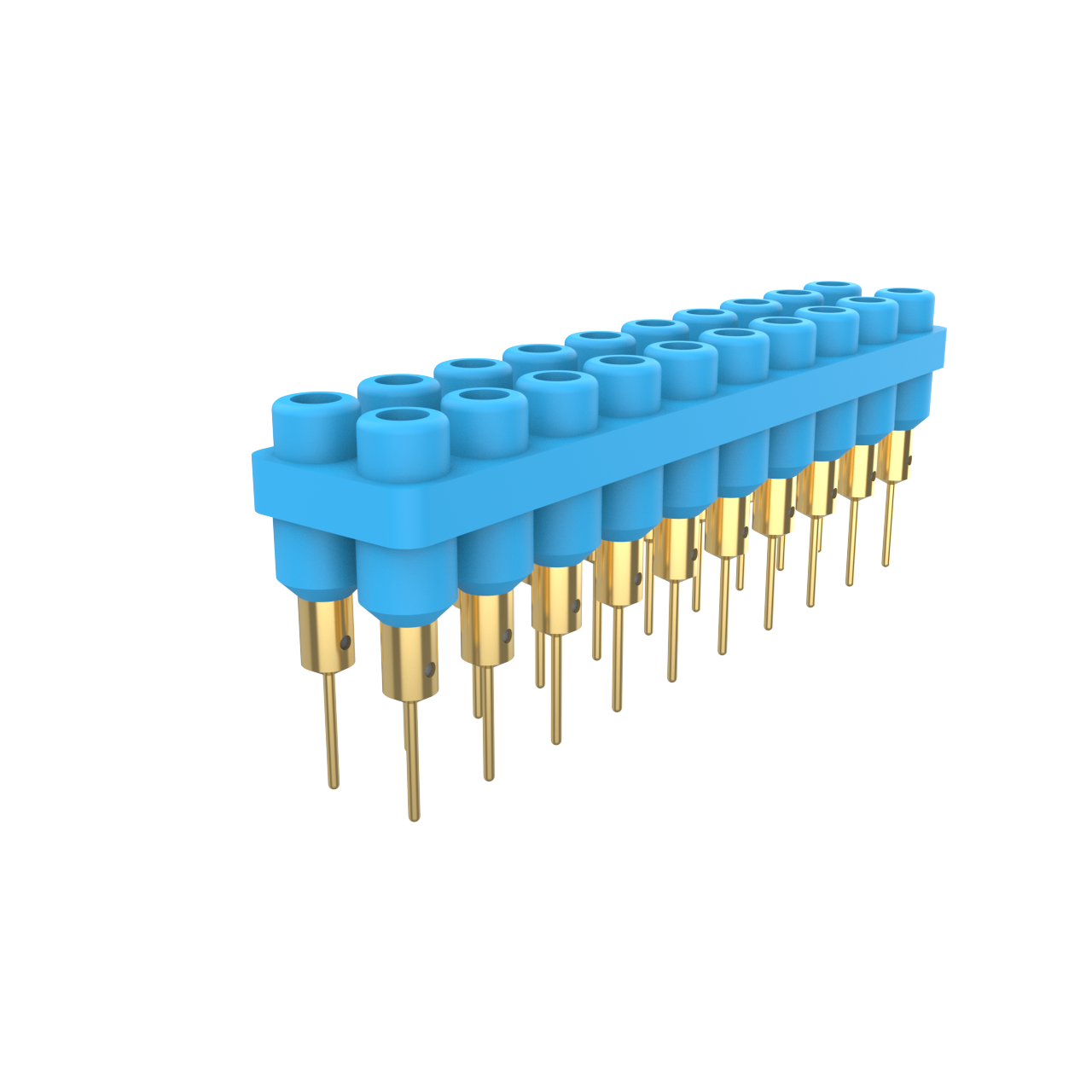CMC170102-03-蓝色，断连块20路插座，PCB款，间距6mm