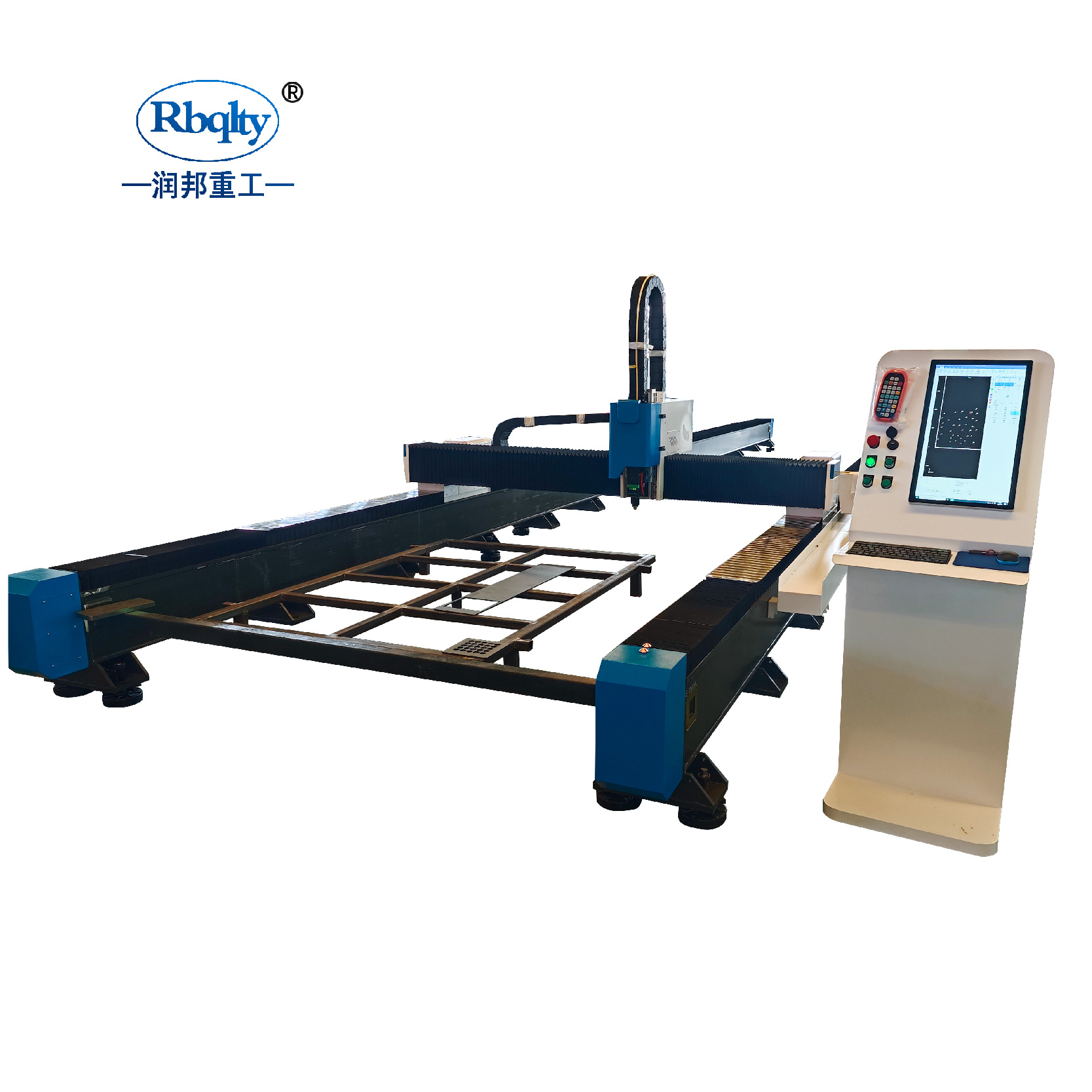6000W 12000 x 2000mm Gantry Type Fiber Laser Cutting Machine