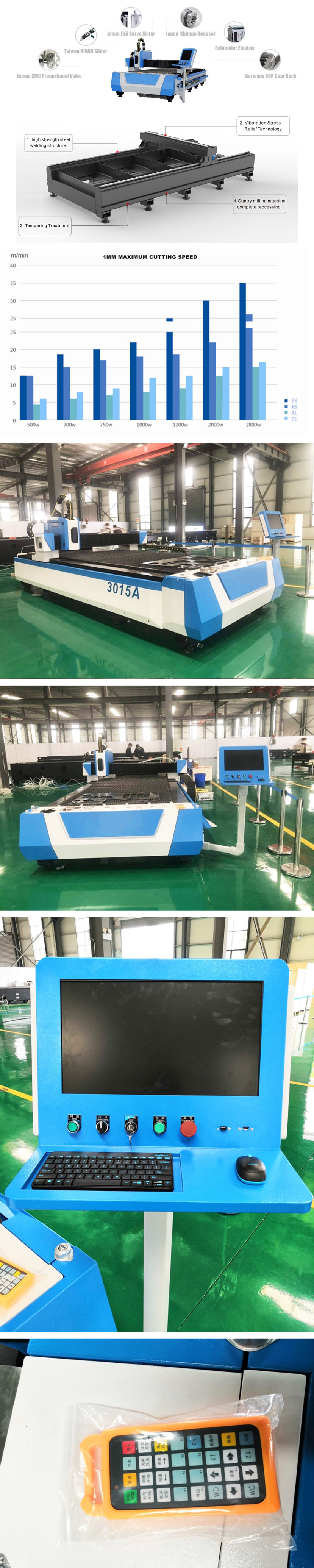 One-Piece Table CNC Fiber Laser Cutting Machine