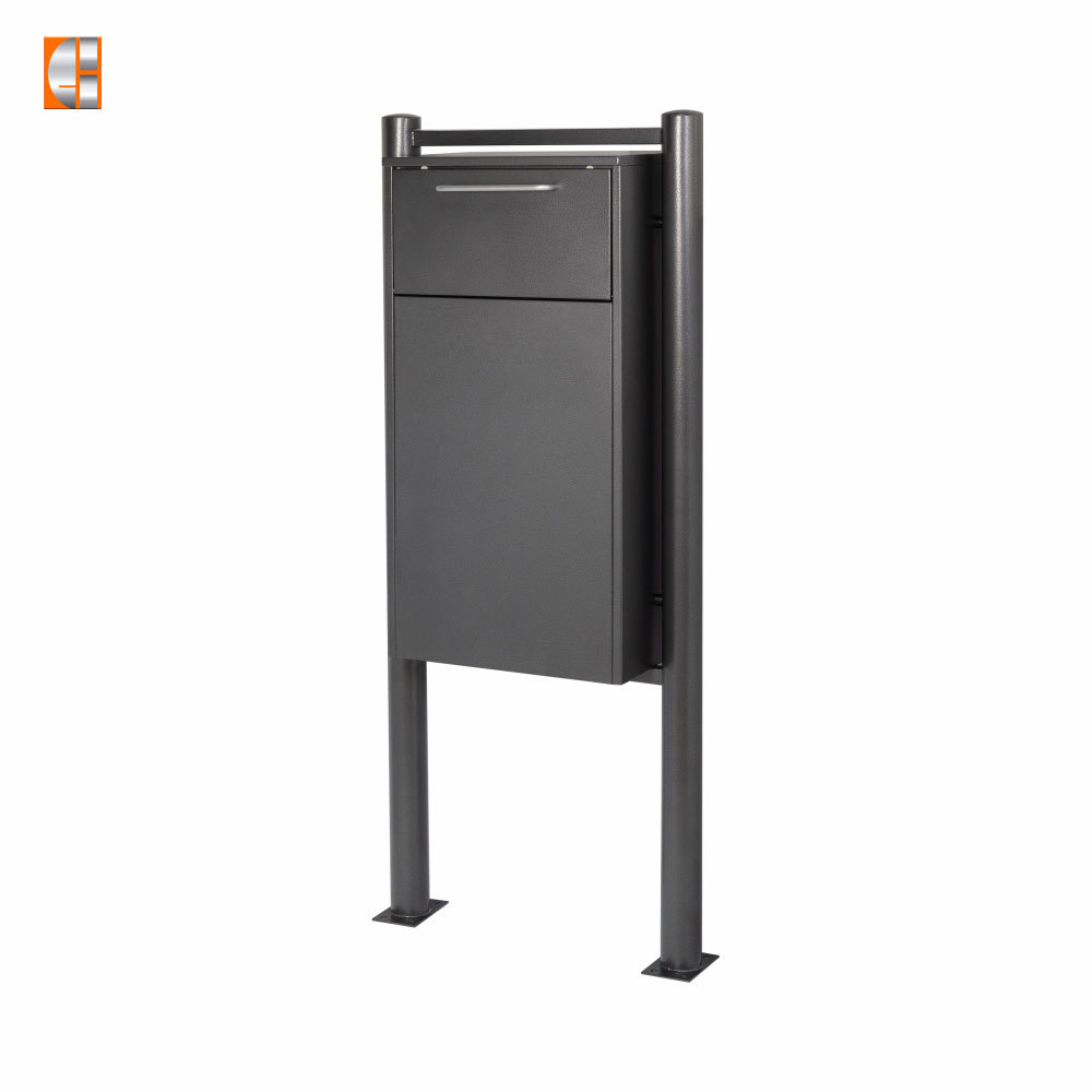 Metal parcel drop box steel locking package mailbox door front load locker customized OEM manufacturer