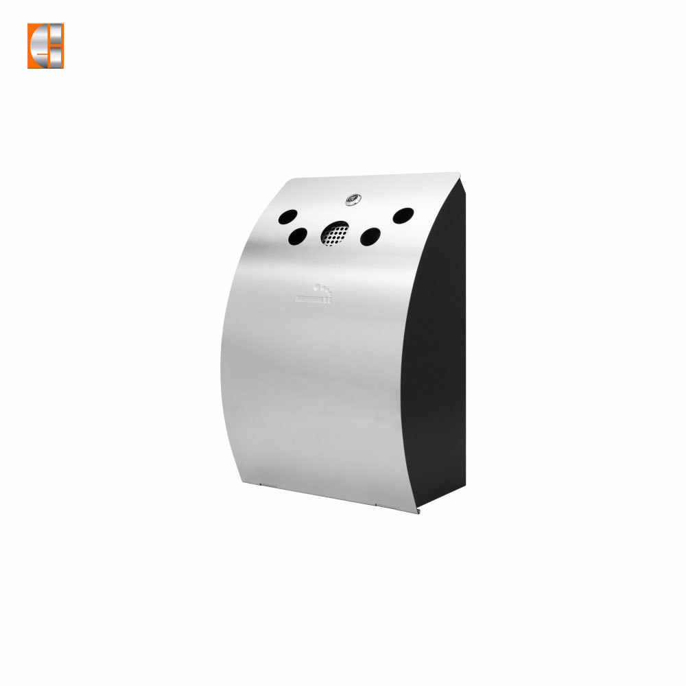 Cigarette bin steel wall mounted ashtray box high quality OEM metal hardware manufacturer China