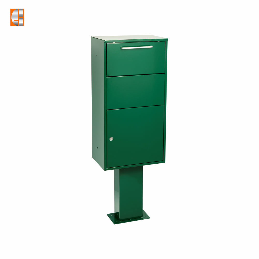 Parcel drop box home use free stand key lock package mailbox hot sale customized OEM metal manufacturer China