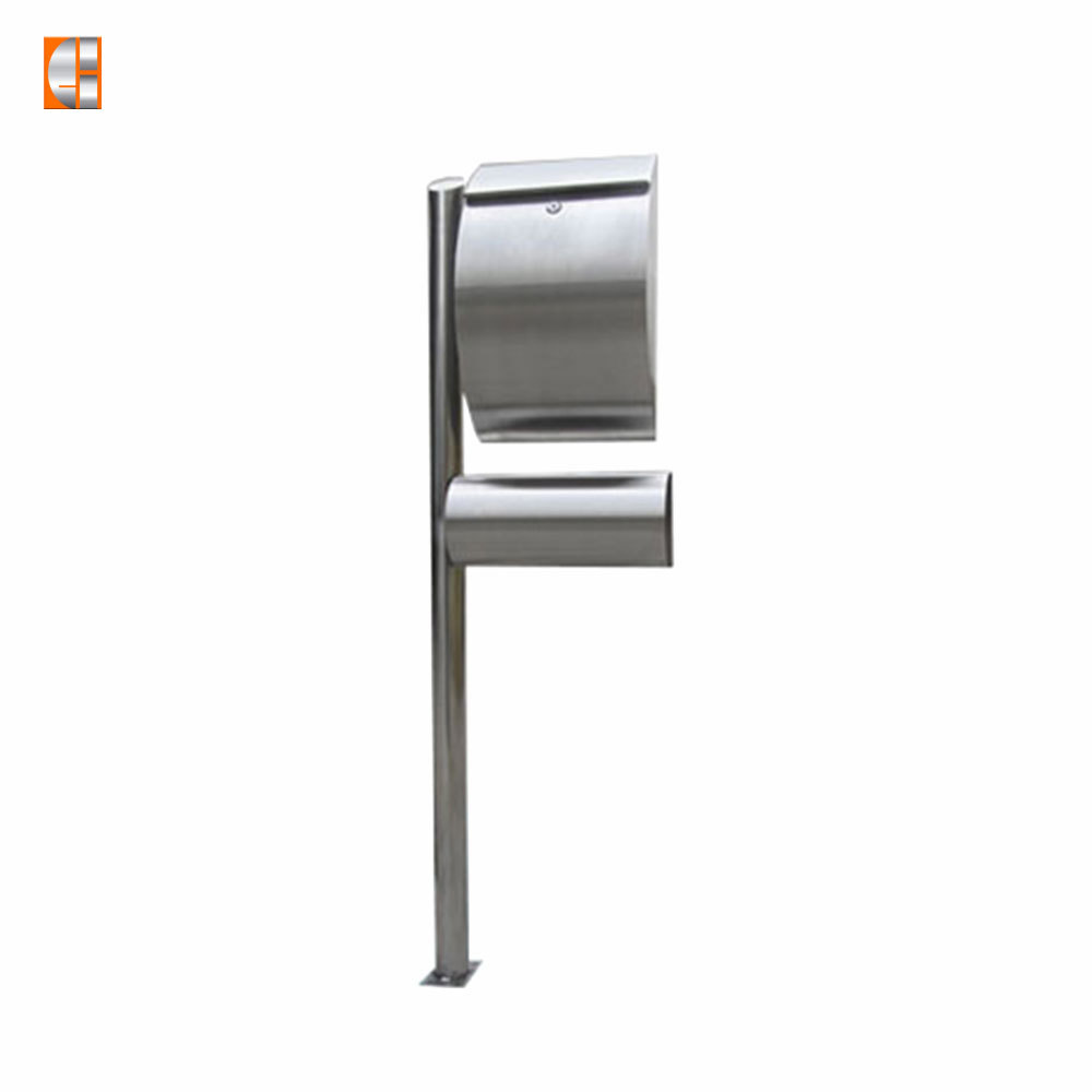 Post mount mailbox stainless steel newspaper pole standing outdoor letter box customized China factory