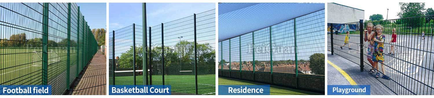 Double wire mesh fence