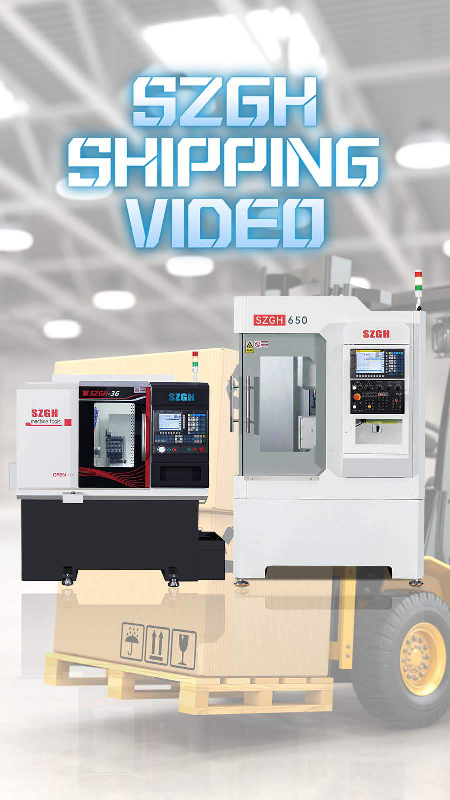 SZGH CNC machines export-International standard wooden box packaging, storage and transportation