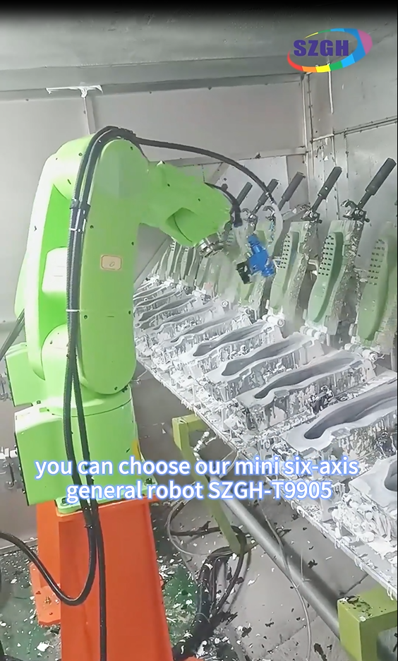 For the spraying of some small products, you can choose our mini six-axis general robot SZGH-T9905