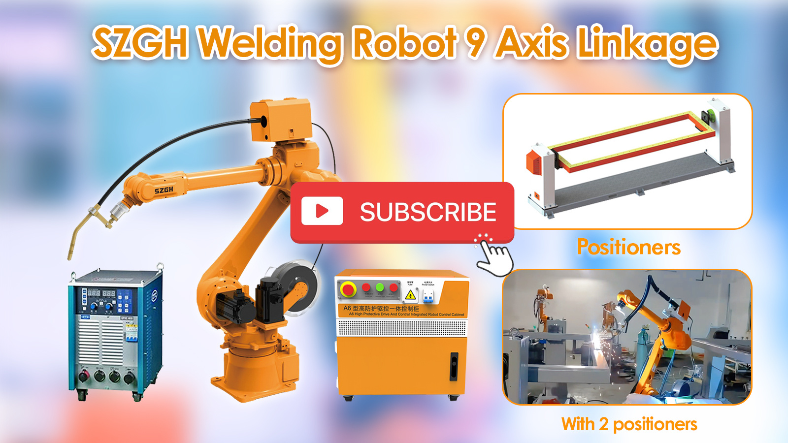 How does SZGH welding robot achieve nine-axis linkage?