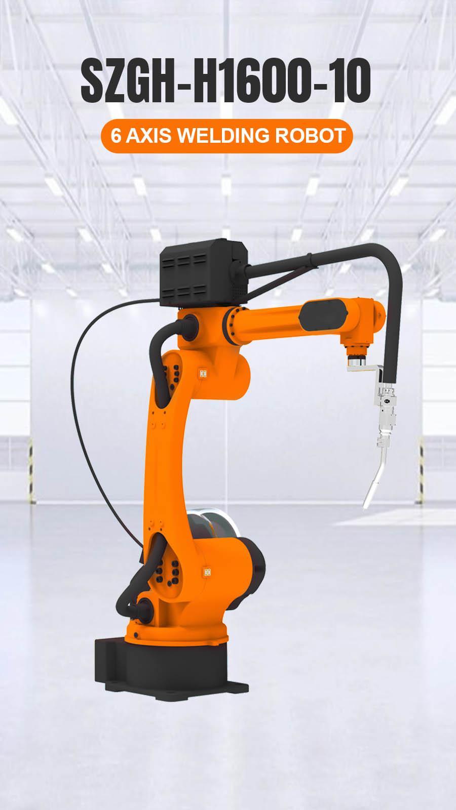 Operation video: SZGH 6-axis welding robot motorcycle parts multi-station welding application
