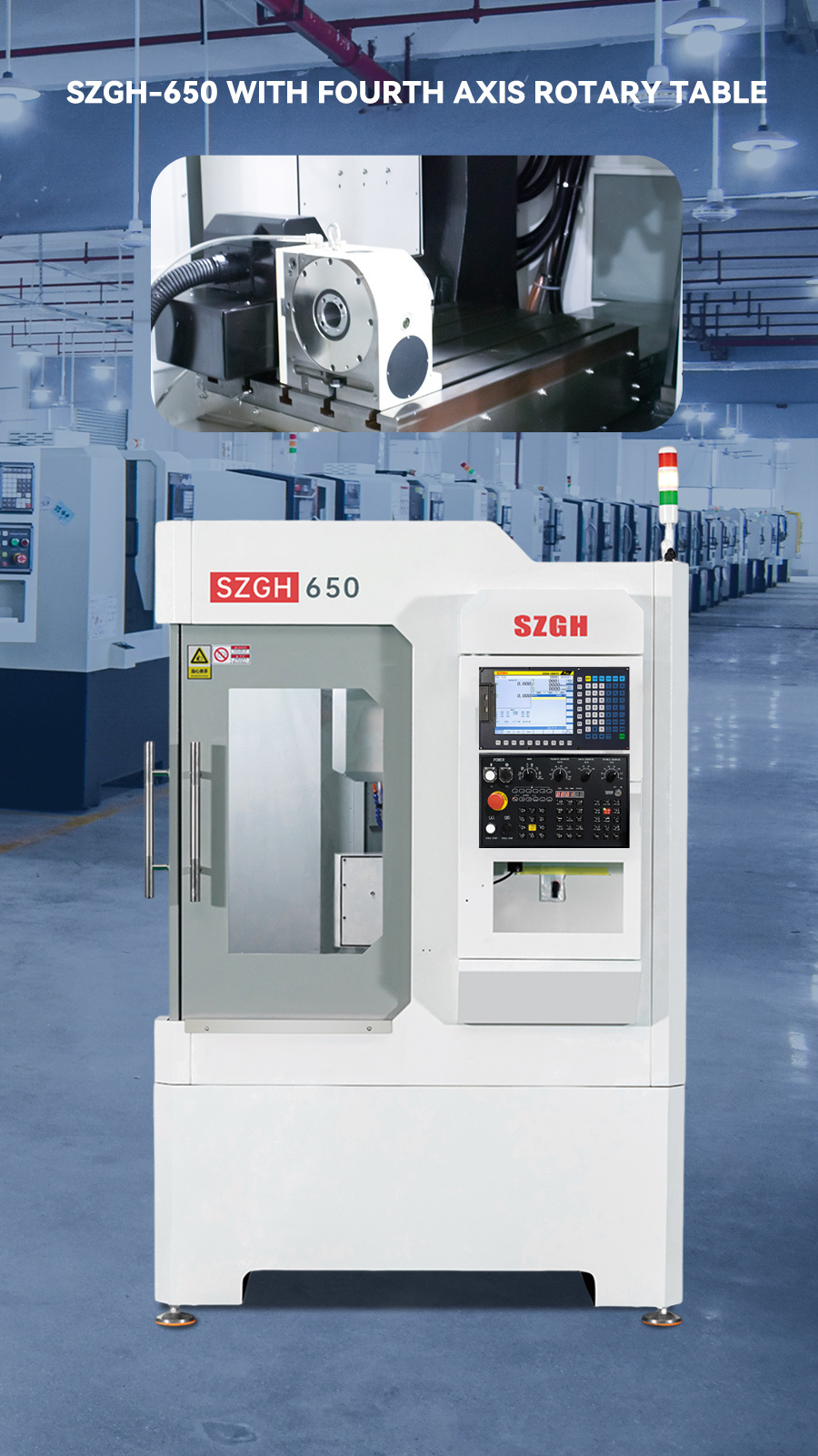 Elevate Your Production with Our Advanced CNC Milling 4 Axis SZGH-650 Machine Center
