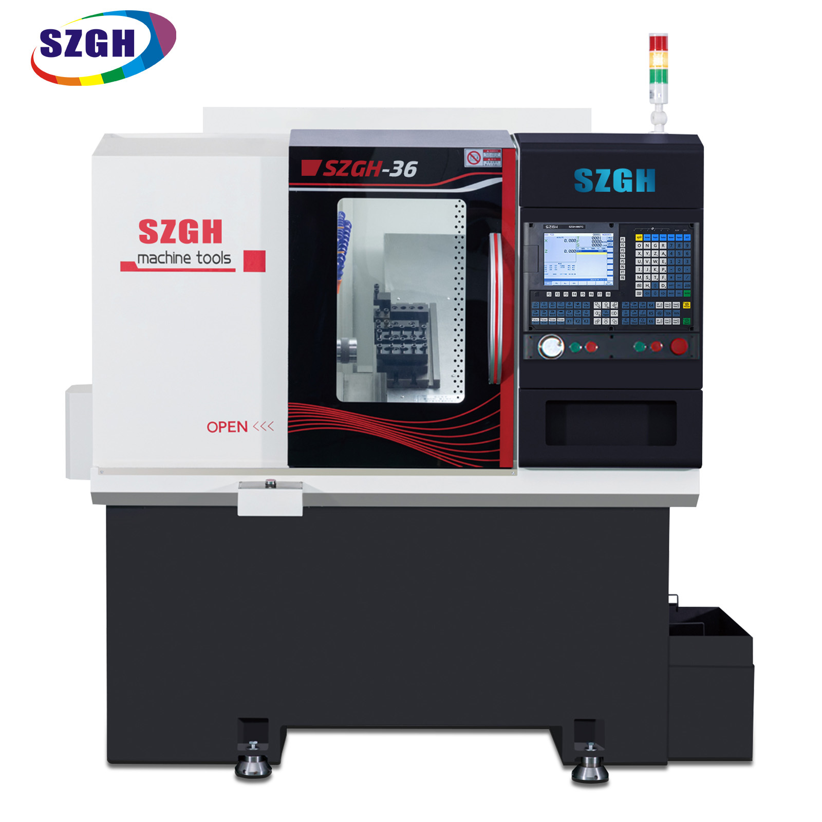 High Rigidity 2 Axis Vertical Lathe Turning Machine Tool Post Drilling and Turning Machining Accuracy ±0.01mm