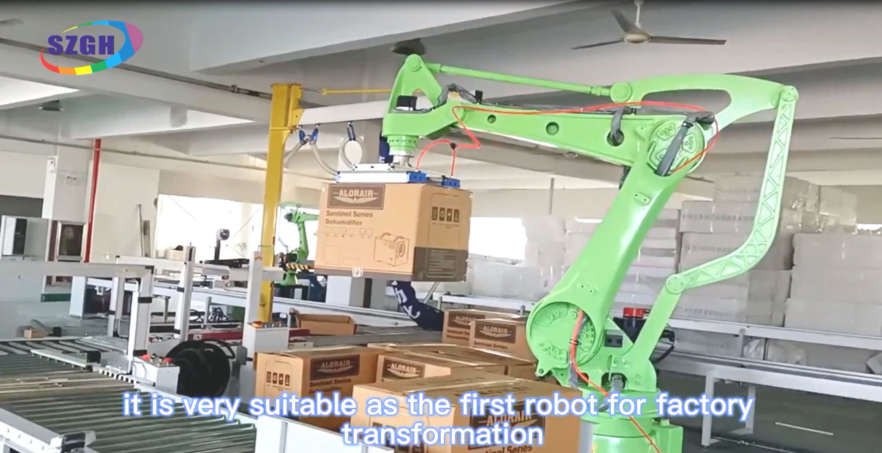 SZGH handling robot is stable, easy to operate and low in cost, it is very suitable as the first robot for factory transformation
