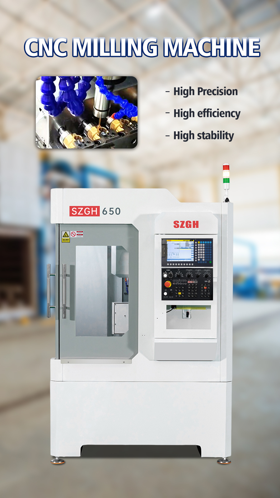 China Manufacturers SZGH CNC Deep Hole Drilling Machine 3-4 Axis Drilling and Milling Machine center SZGH-650