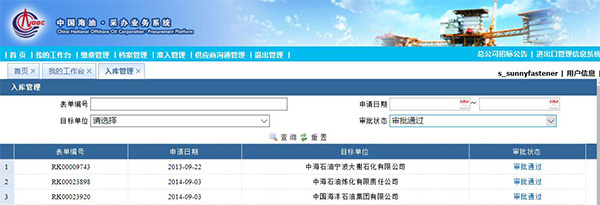 CNOOC Qualified Supplier Qualification