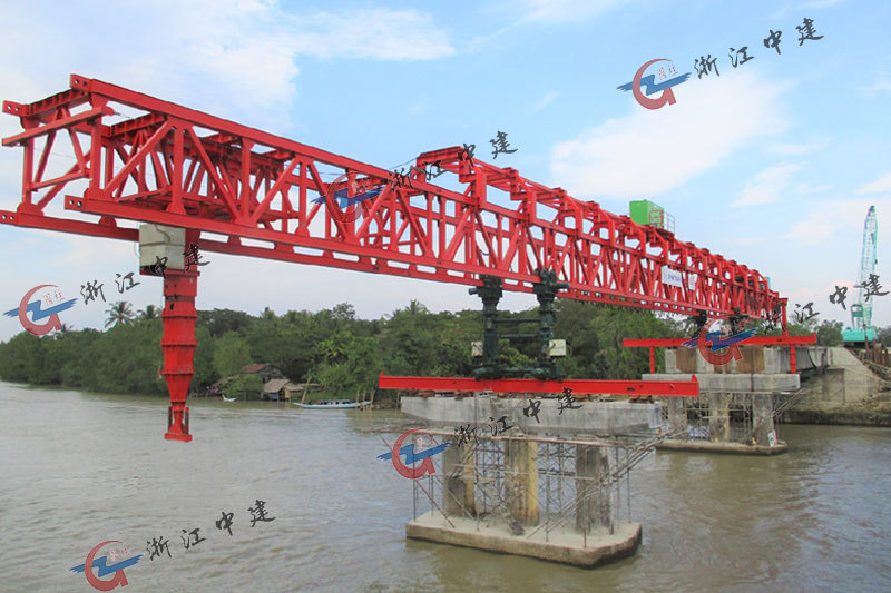 Myanmar, 70T single beam bridge erecting machine