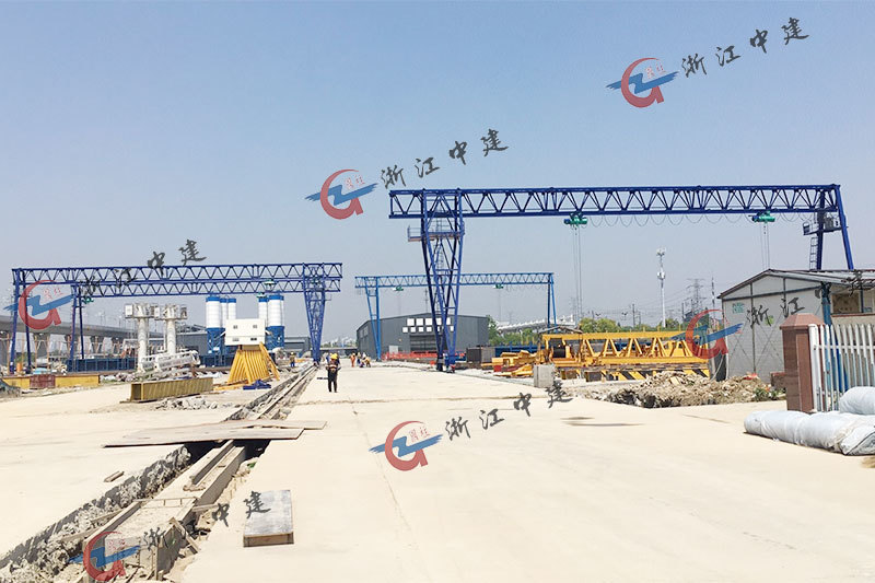 Haining Prefabrication Yard Project, 10+10T electric hoist gantry crane