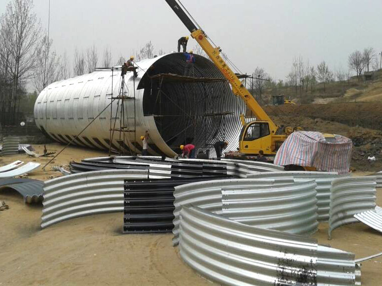 Multi Plates Assembly Corrugated Metal Pipe Culvert