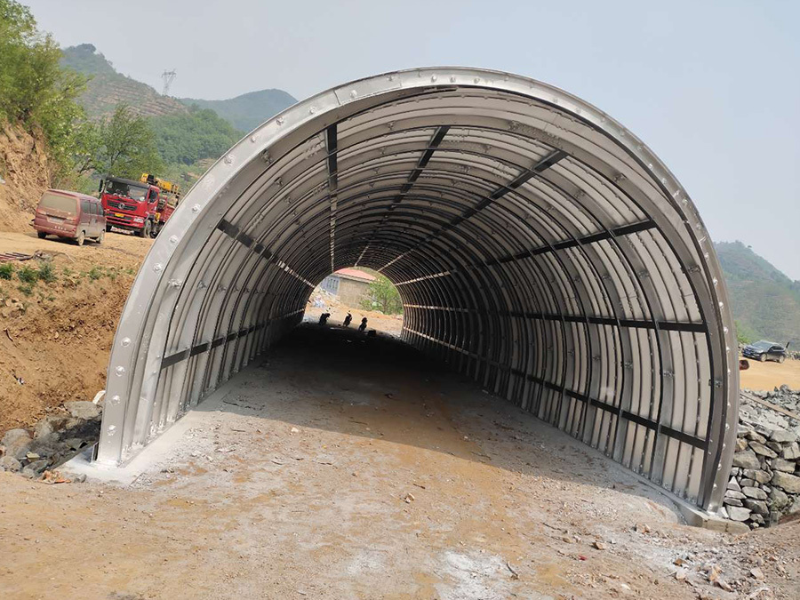 Reinforced Corrugated Steel Structure