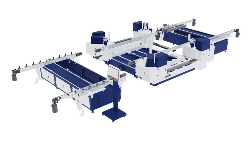 Intelligent group corner production line