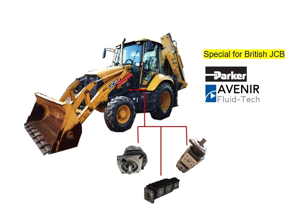 гидравлический шестеренный насос для экскаватора-погрузчика JCB