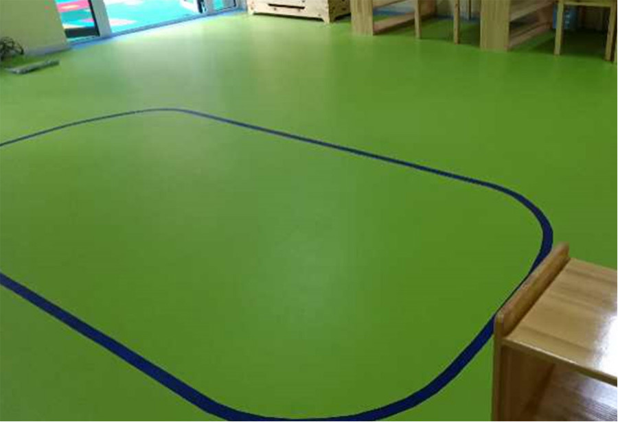 北京澳貝兒幼兒園兒童地板驗(yàn)收成功