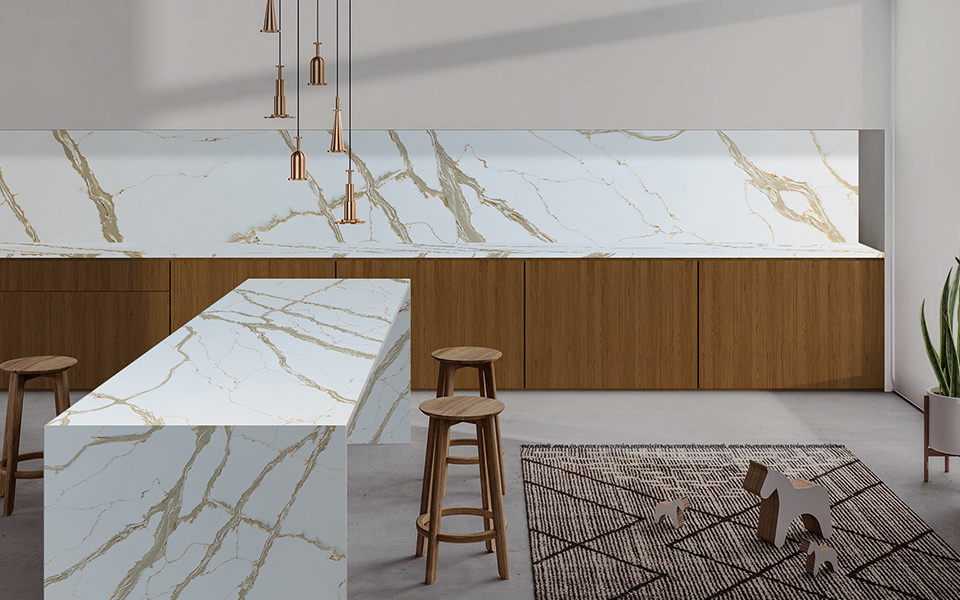 Calacatta Quartz Countertop 8837-2