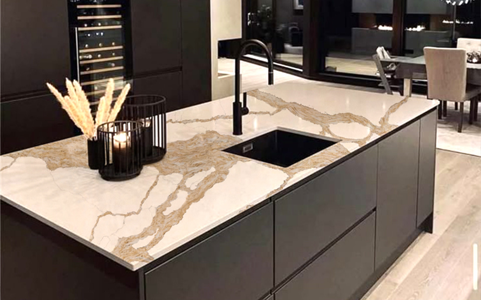 Quartz Calacatta Slab 2506