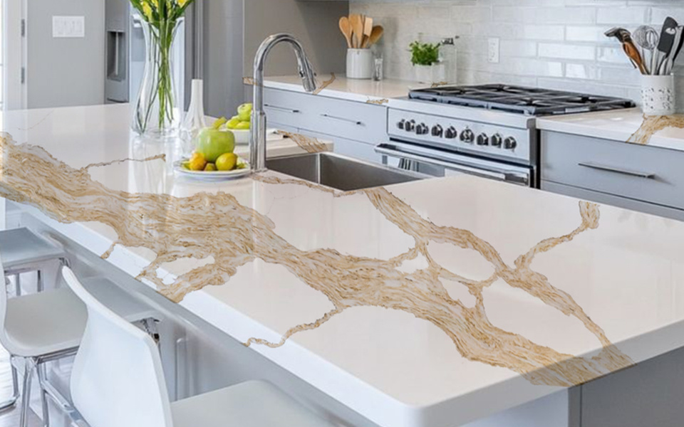 Quartz Calacatta Slab 2506