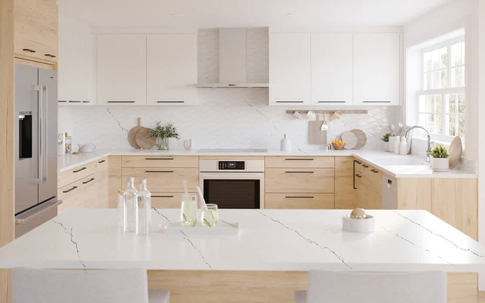 Quartz Calacatta Slab 9002-1